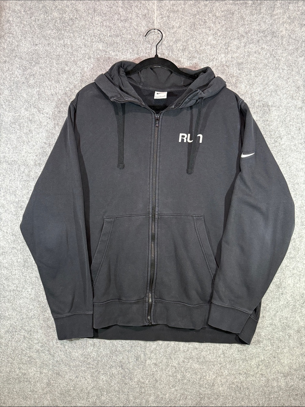Nike Full Zip Hoodie - Mens XL - Black Classic Comfy Athletic Athleisure Running